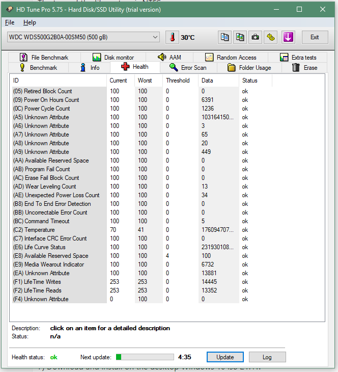 Trying to do a clean install - totally stumped-hdtune-health.png