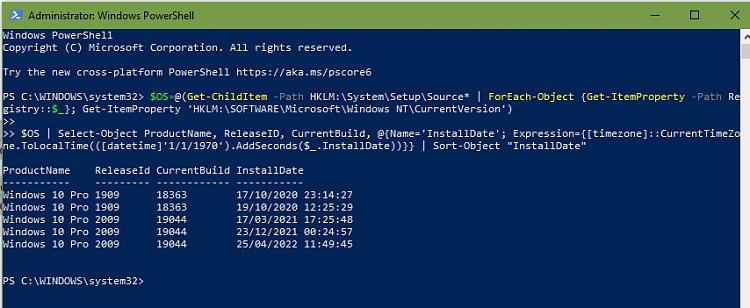 Any way to know when Windows 10 was installed? (not upgraded)-powershell.jpg