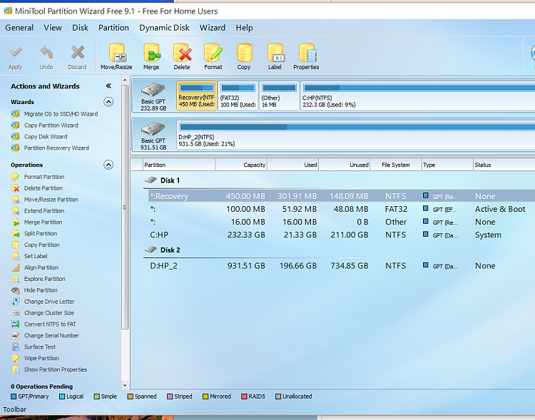 How to increase the System Reserved Partition size-minitool1.png