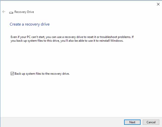Unable to create &quot;RecoveryDrive&quot; in Windows 10-create4.jpg