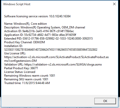 Windows 10 home to pro upgrade, error 0x8000FFFF-captureslmgr.png