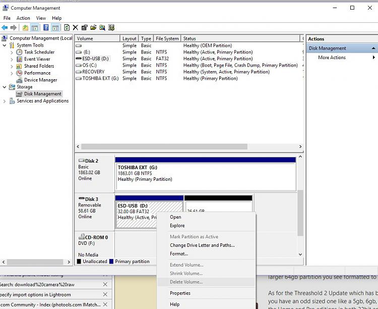 How do I reformat the 64GB USB stick used by media creation tool ?-disk-manager-delete-greyed-out.jpg