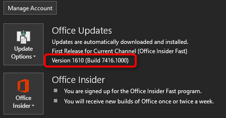 What is the latest Office level ?-image.png