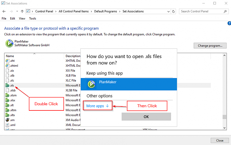 excel files wont open windows 10