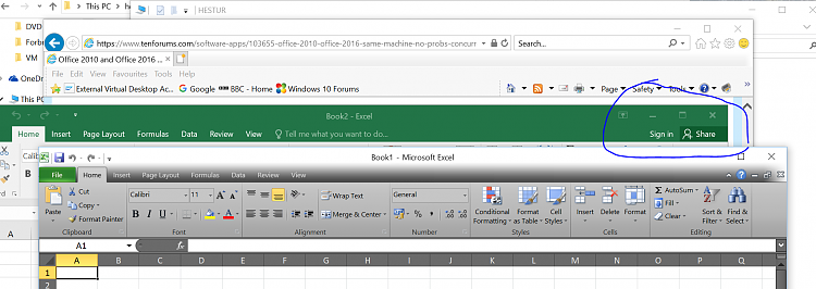 Office 10 And Office 16 On Same Machine No Probs And Concurrent Windows 10 Forums