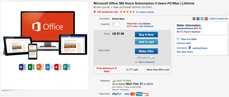 Lifetime Office 365 Subscription for .99 -- Legit?-ebay-office365.png