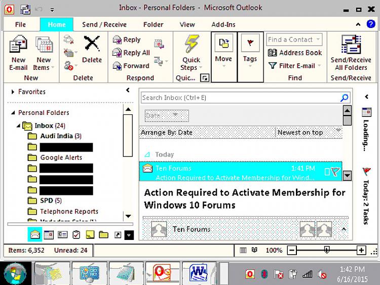 Outlook 2010 display changed. Like Projector view-screenshot.jpg