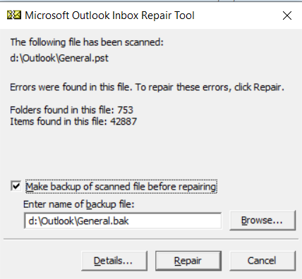 replacement for utility that automates Outlook scanpst repairs - Windows 10  Forums