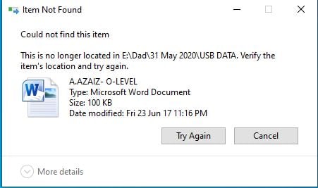 unable to open usb drive files in word excel-copy-error.jpg