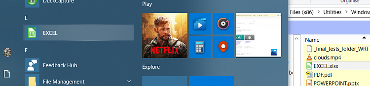 how to pin excel file to start menu windows 10