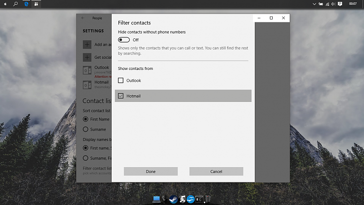 how do i unlink email accounts from outlook