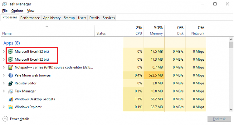 Excel error when opening documents &quot;problem sending the command...&quot;-multiple-instances.png