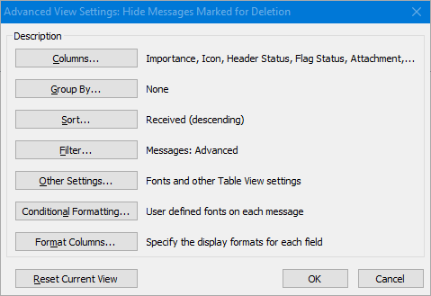 How do you Force Outlook 2019 to &quot;synchronize&quot;?-outlook-view-settings.png