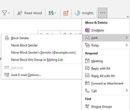 I have TWO Outlook mail boxes. Only one works correctly. Why?-bar_expand.png