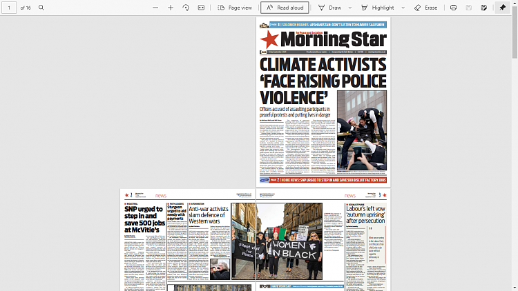 Keyboard shortcuts when using Microsoft Edge as a PDF viewer --09-03-2021-pdf-display-two-page-newspaper-e-edition-front-back-shown-singly-morning.png