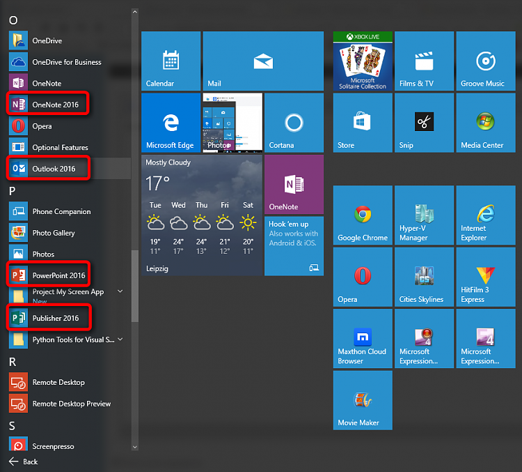 Office Apps Not Appearing in Start Menu Folder Solved - Windows 10 Forums