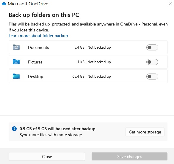 OneDrive (Windows 10) Sync Folder Options-manage-backup.jpg