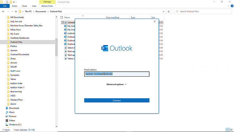 Lost Outlook files after recover-select-outlook-email.png