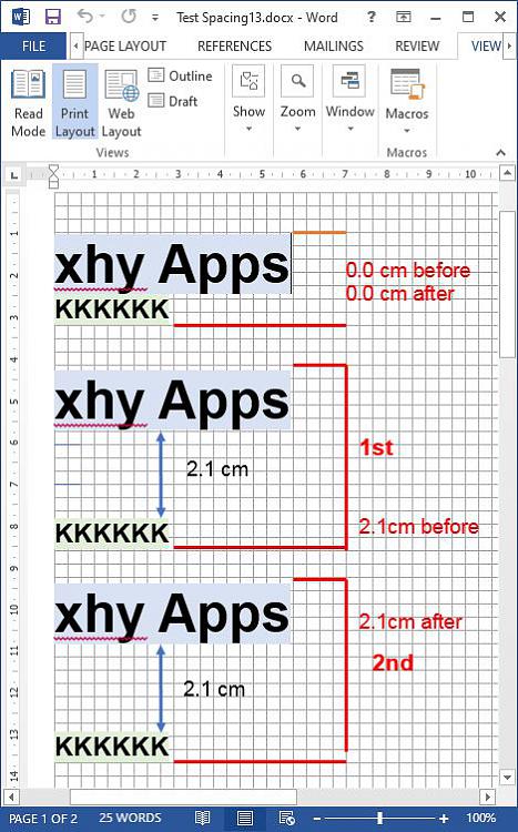 How to Adjust Distance Between Texts in Word 2013?-test-spacing_2013.jpg