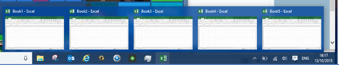 Some but not all Excel workbooks appear in taskbar.-exceliconsgrouped.png
