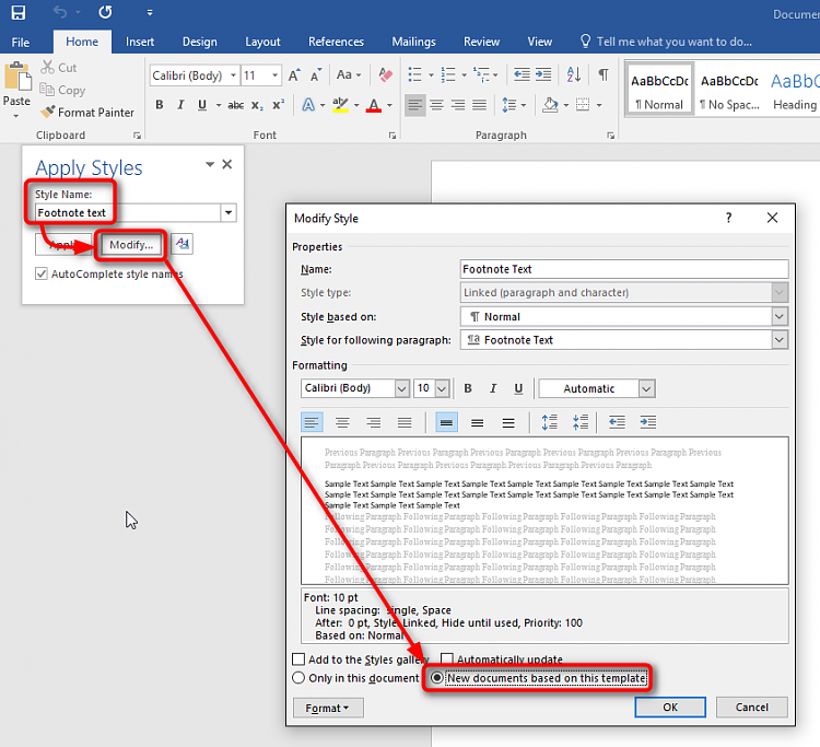 Office Word 13 How To Change The Font Of Footnote Numbering Solved Windows 10 Forums