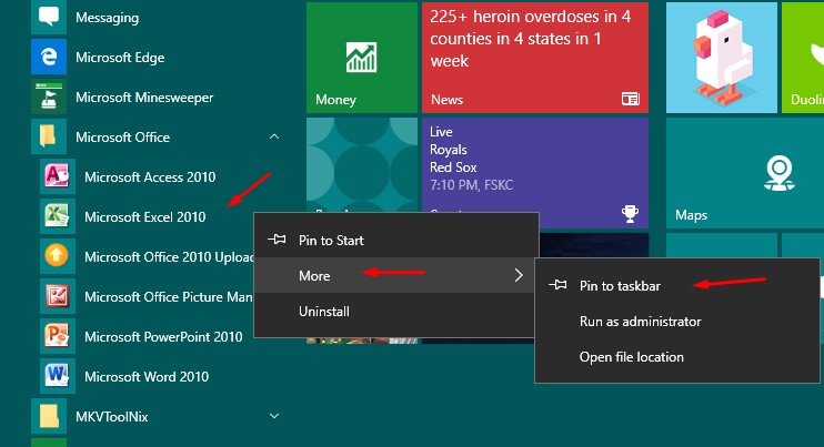 Cannot pin MS Word and Excel Icons to taskbar on LEFT next to Start-screenshot_3.jpg