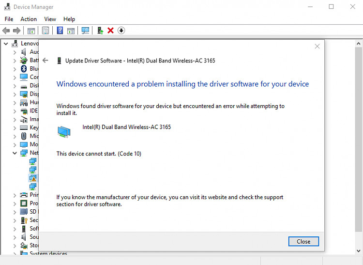 Wireless Driver Not Functioning Properly After Several Fix Attempts Solved Windows 10 Forums