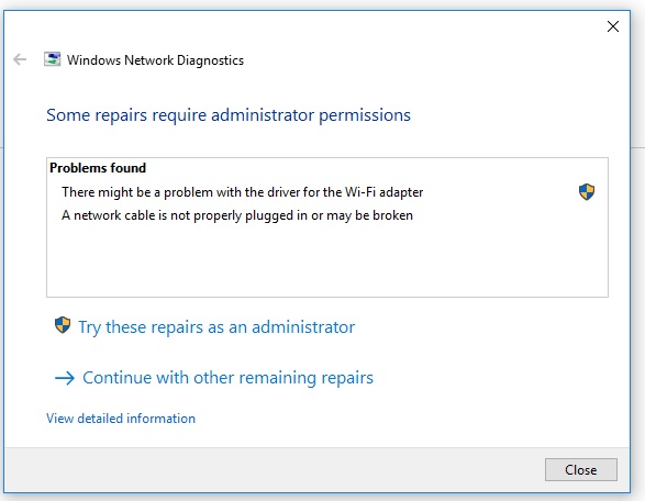 problem network sharing windows 10