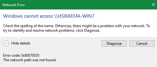 trouble accessing Win7 computer using NETWORK in Explorer from Win10-error.jpg