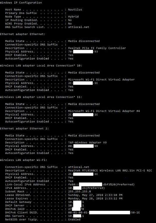 Network Drive not accessible from one machine in network-nautilus-ipconfig-redacted.jpg
