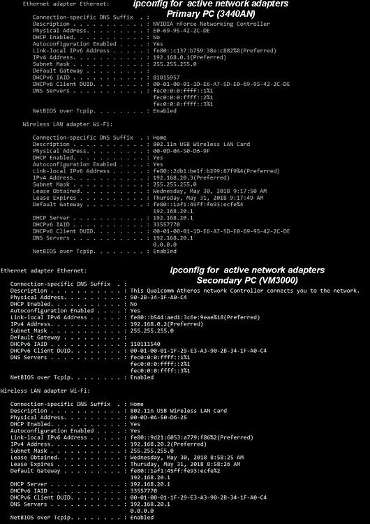 Win10 1803 Loss of Direct Ethernet Link between 2 PC's.-ipconfigs.jpg