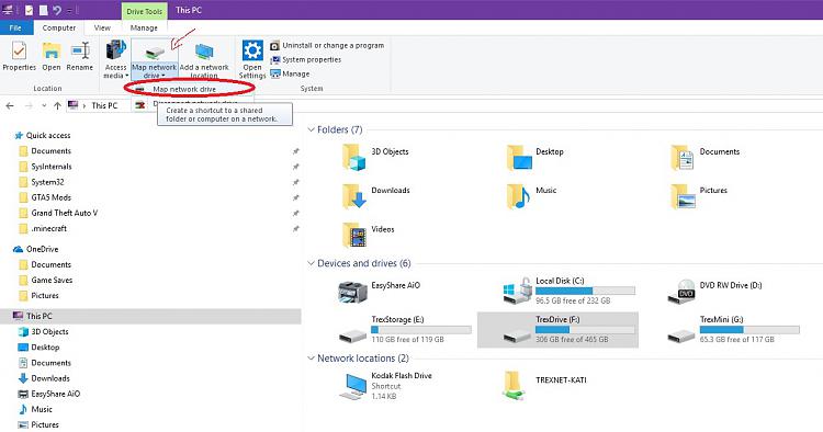 Unable to use network sharing with 2 PCs on Windows 10-mapdrive.jpg