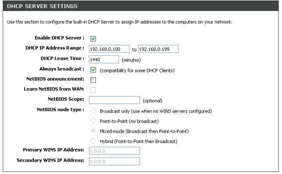 How to setup two WiFi devices on same computer to access two networks-dlink-dhcp.png