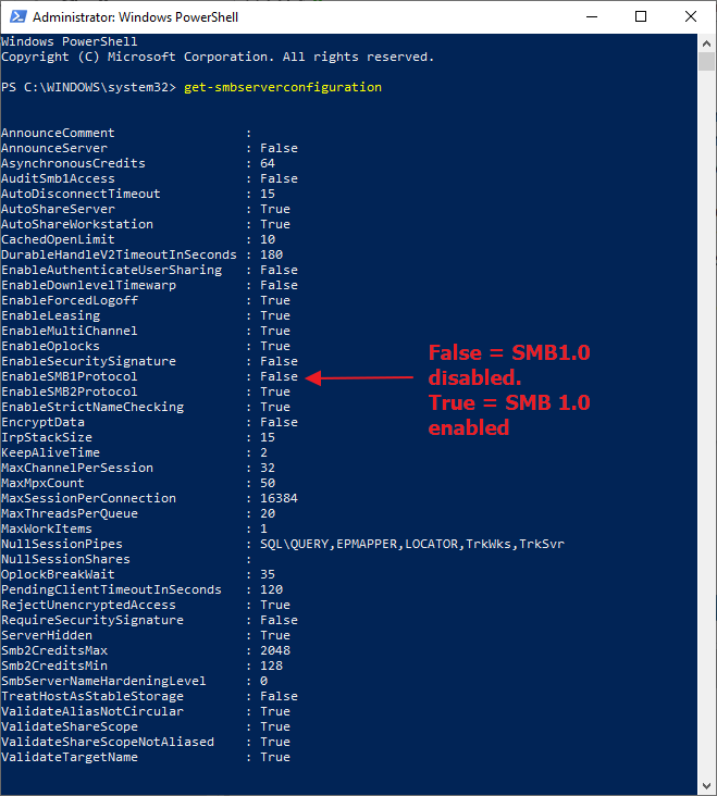 Windows 10 Pro V1809 can only see one of my shared computers-ps-smb-config.png