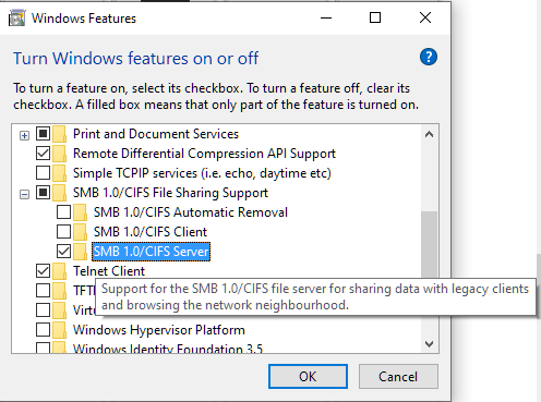 WinXP machine doesn't see Win10 machine after version 1903 update-smb1-server.png