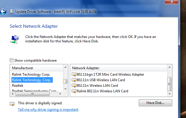 802.11 n wireless lan card asus driver