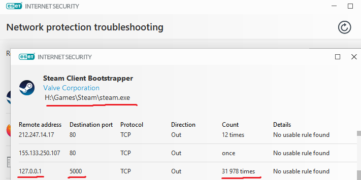 Help to resolve these port connections-steam-port-5000-remote-ip-127.0.0.1.png