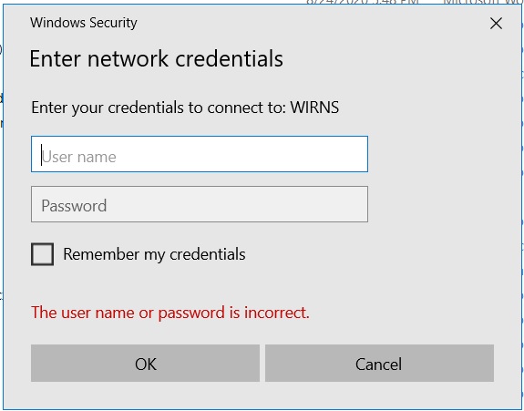 Accessing shared '\PCName\Users\Public' Prompts Network Credentials-credentials.jpg