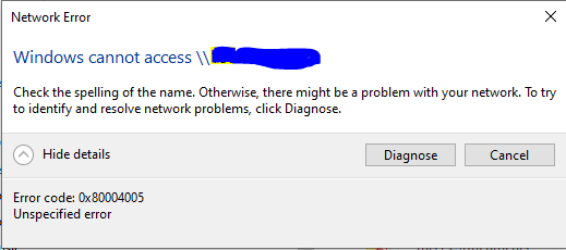 Unable to access shared folder from specific computer on local network-error.png