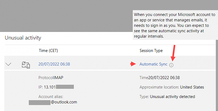 Microsoft Account &gt; Security &gt; Unusual Activity-snagit-22072022-164357.png