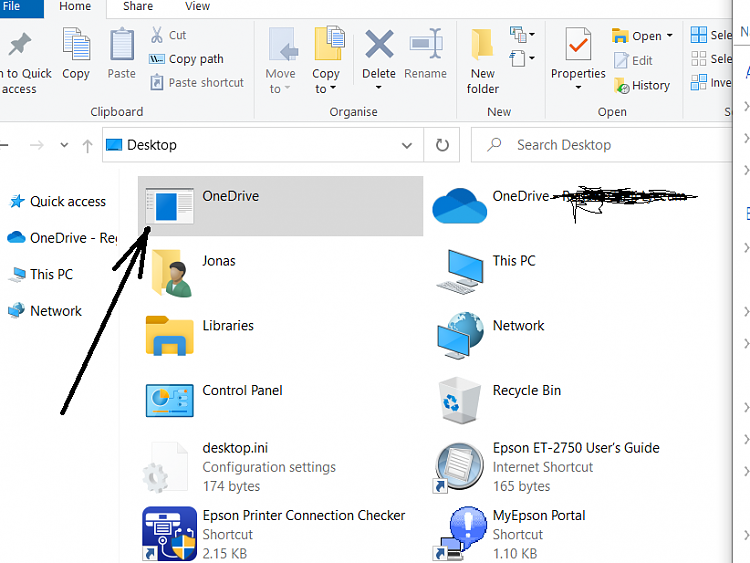 How to delete a dead-end OneDrive entrie/icon in toplevel Desktop pane-onedrivewrongdesktopicon.png