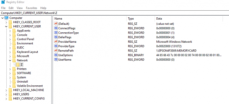 Network printer memory card does not show in File Explorer-2023117registry.png