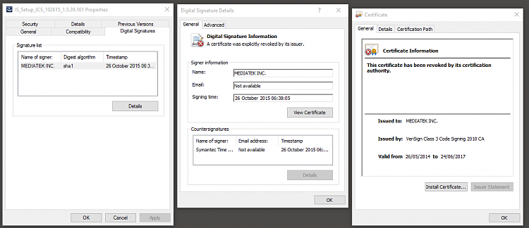 Alfa AWUS036NH Wi-Fi Adapter Driver: Publisher MediaTek Blocked?-mediatek-blocked-cert.png