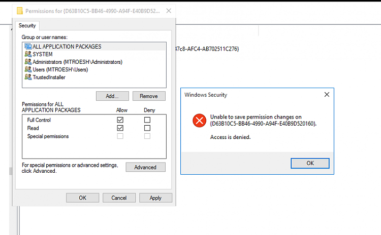 Windows 10 Event ID 10010 and 10016 Errors With DistributedCOM-10016-full-control-error.png