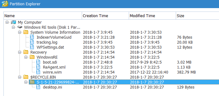 Recycle Bin in recovery partition filling-recovery-partition-contents.png