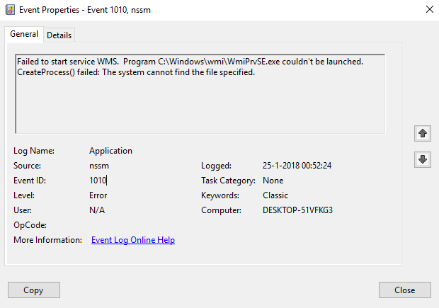Failed to start service WMS - Error Id 1010-image.png