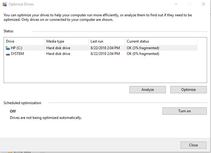 Should &quot;Defragment and Optimize Drives&quot; be running for an SSD?-optimization.jpg