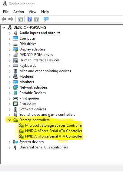 Nvidia nforce serial hotsell ata controller windows 10