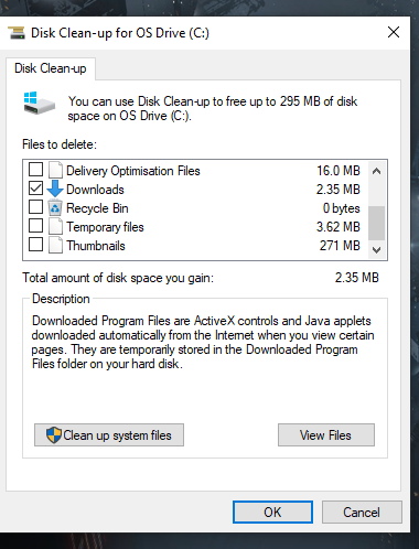 how to clean up downloads folder windows 10