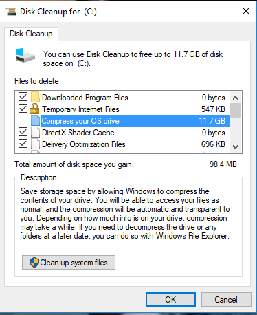 compress your os drive disk cleanup undo compress your os drive disk cleanup undo